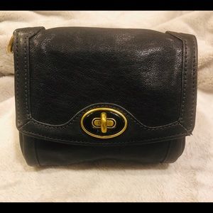 Stylish Black Leather Clutch